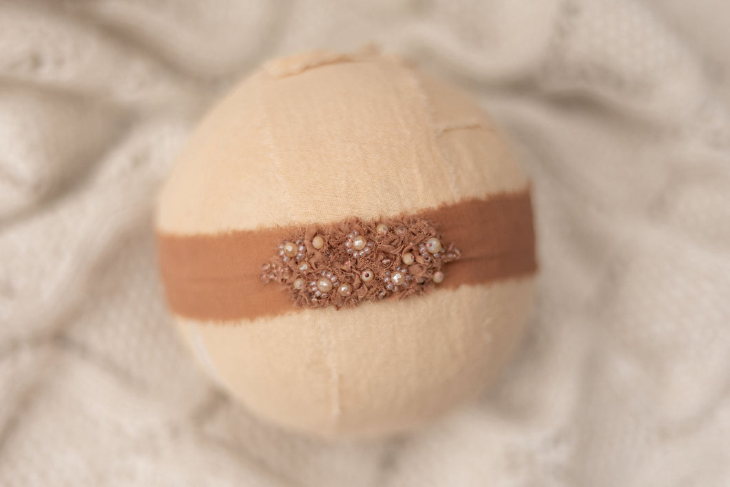 Brown - Rosy Brown Signature Beaded Headband