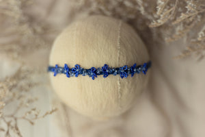 Blue - Sapphire Blue Beaded Halo